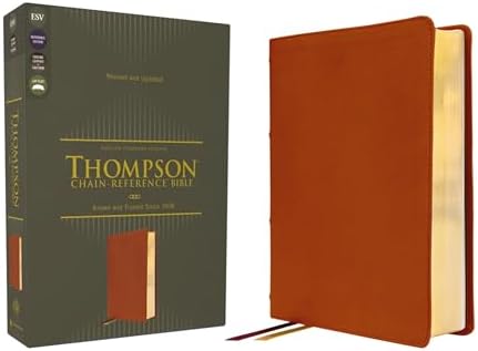 ESV, Thompson Chain-Reference Bible, Leathersoft, Brown, Red